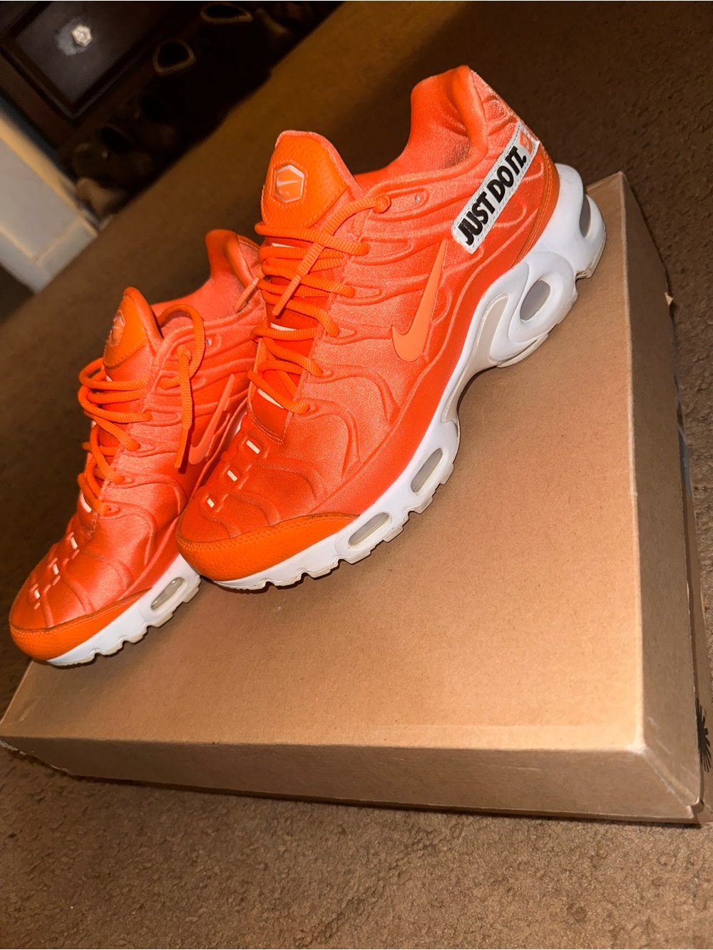 Nike Orange Athletic Sneakers with White Accents